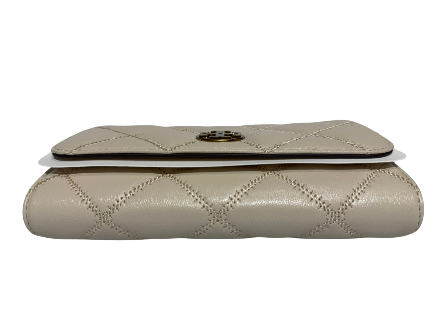 Tory Burch Willa Small Leather Chain Wallet Crossbody (Brie)