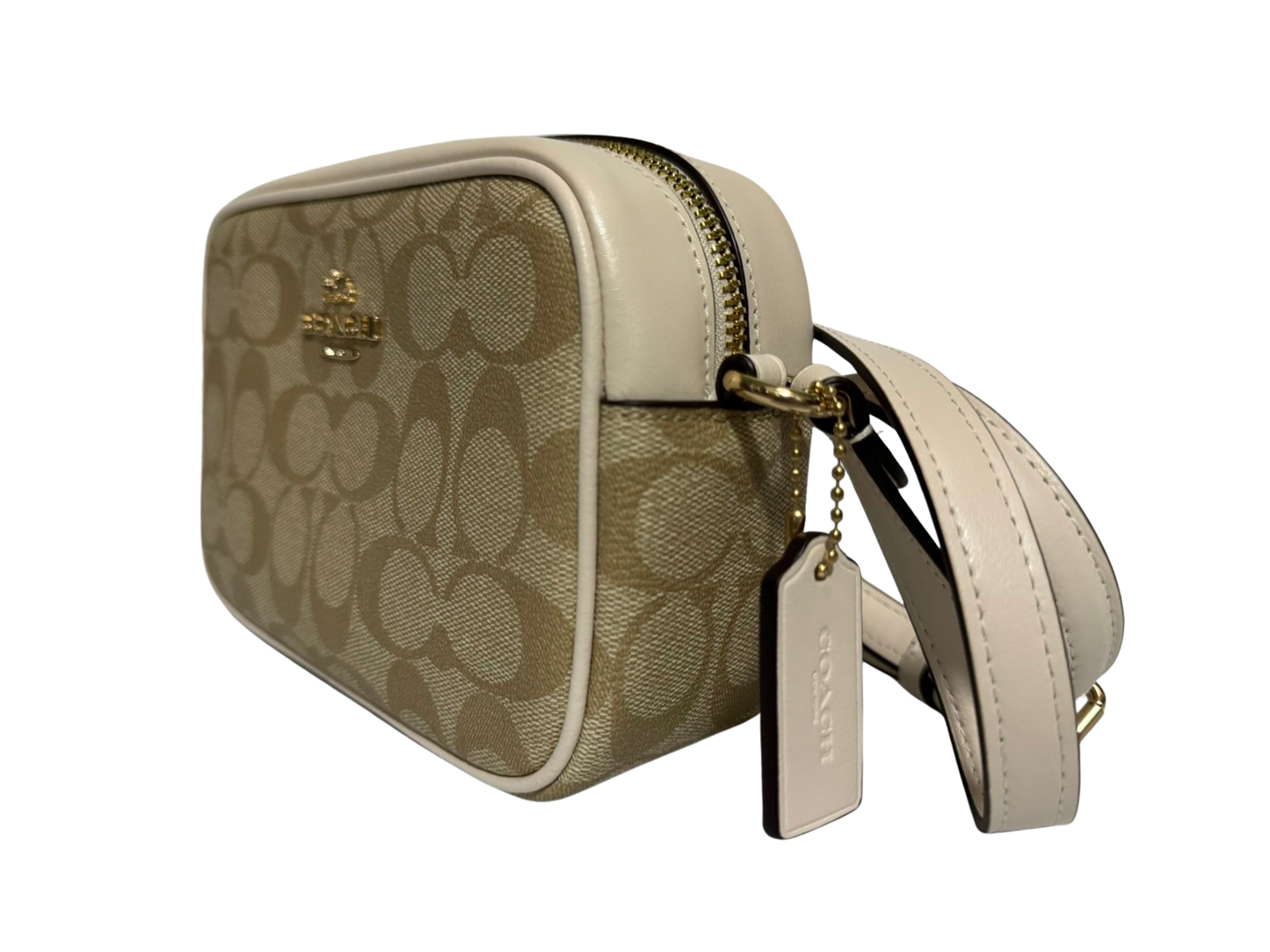 Coach Mini Jamie Camera Bag In Signature Canvas (Light Khaki Chalk)