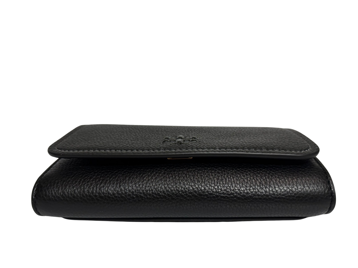 Tory Burch Thea Pebbled Leather Crossbody Bag with Flat Wallet (Black)