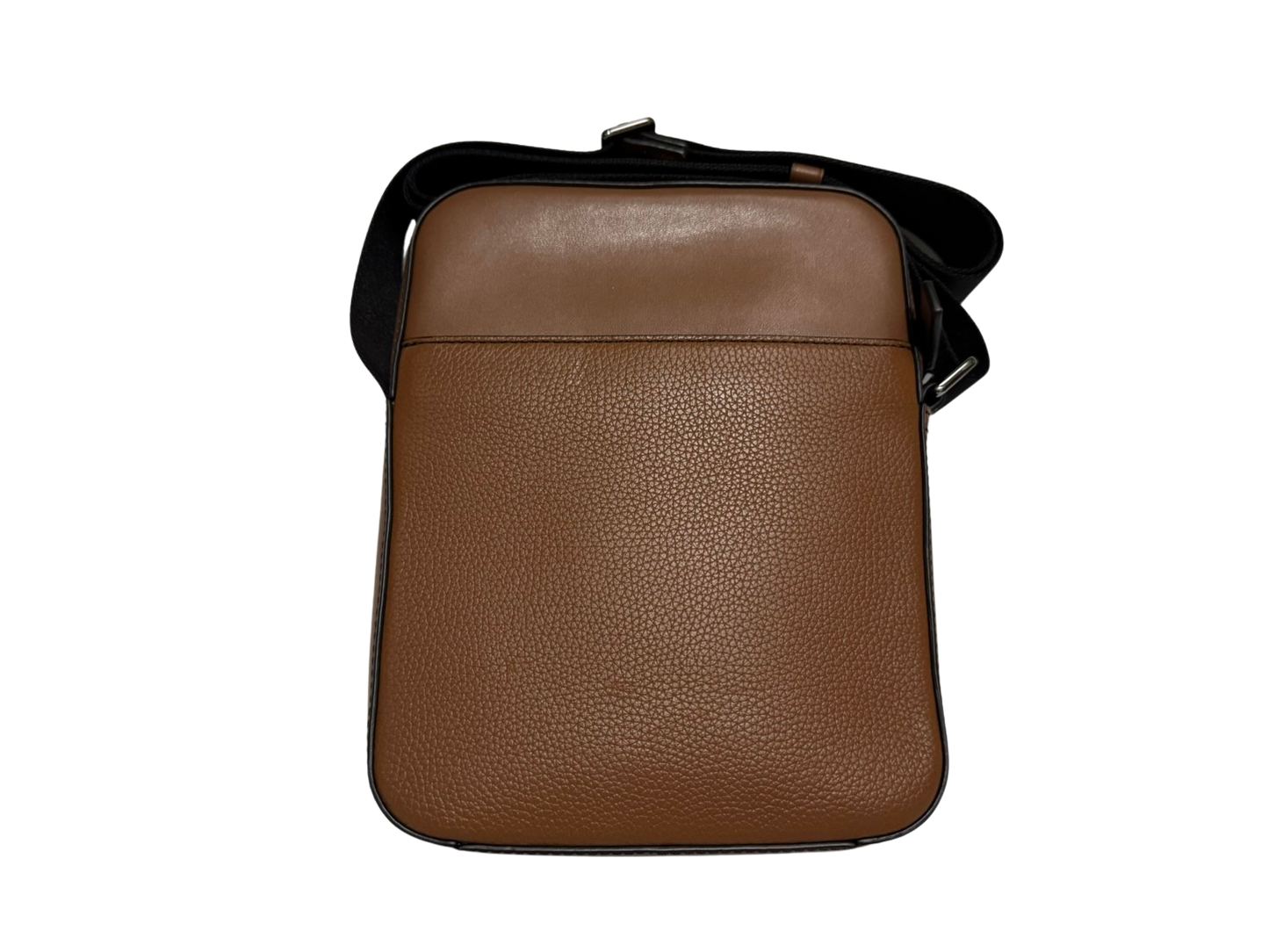 Michael Kors Cooper Logo Embossed Pebbled Leather Flight Bag (Brown)