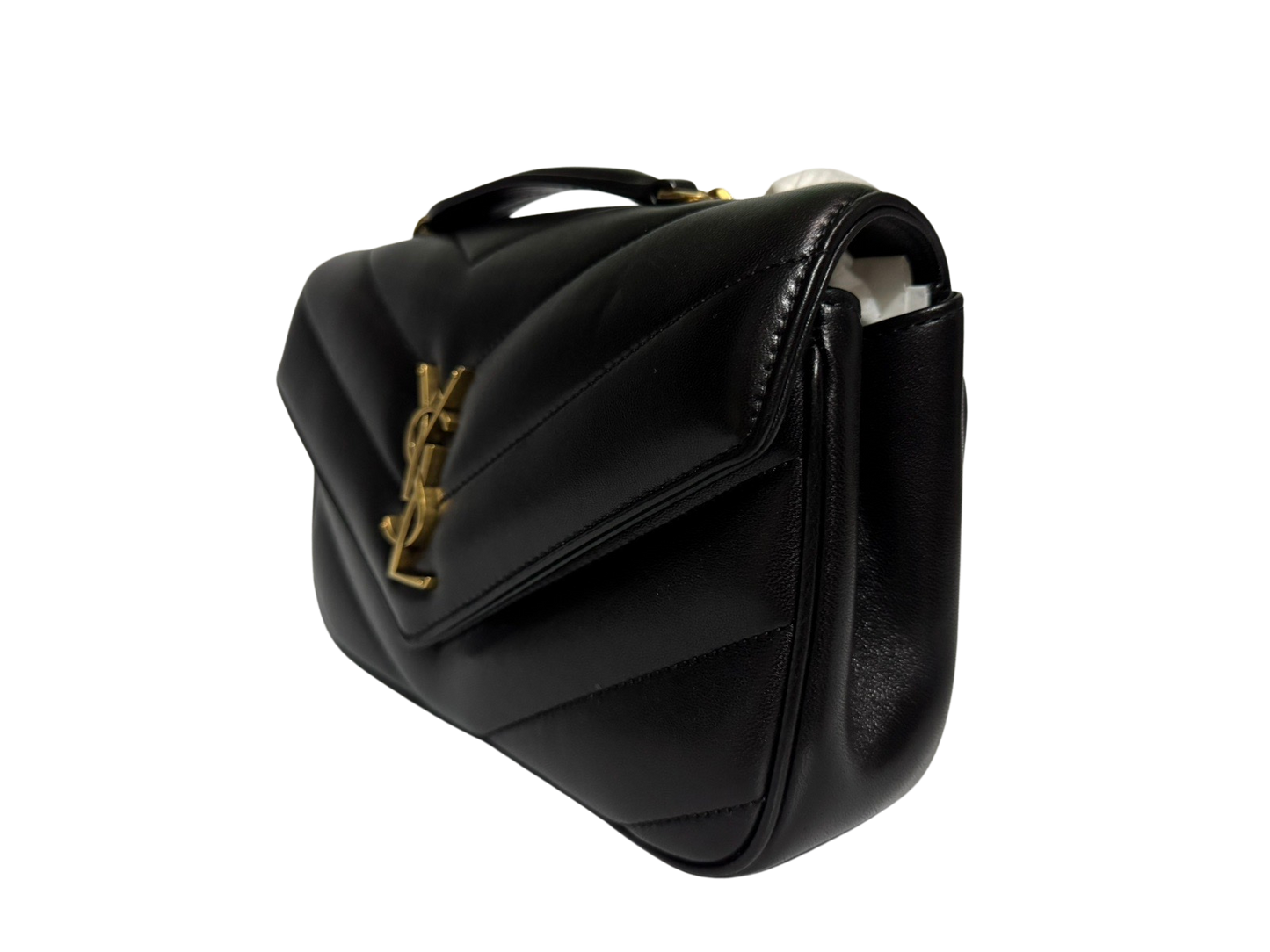 Yves Saint Laurent Loulou Small in Matelasse Lambskin (Noir)