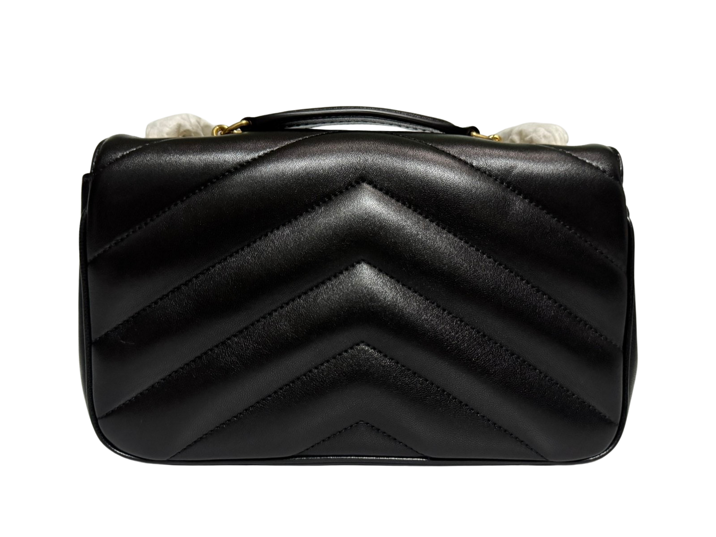 Yves Saint Laurent Loulou Small in Matelasse Lambskin (Noir)