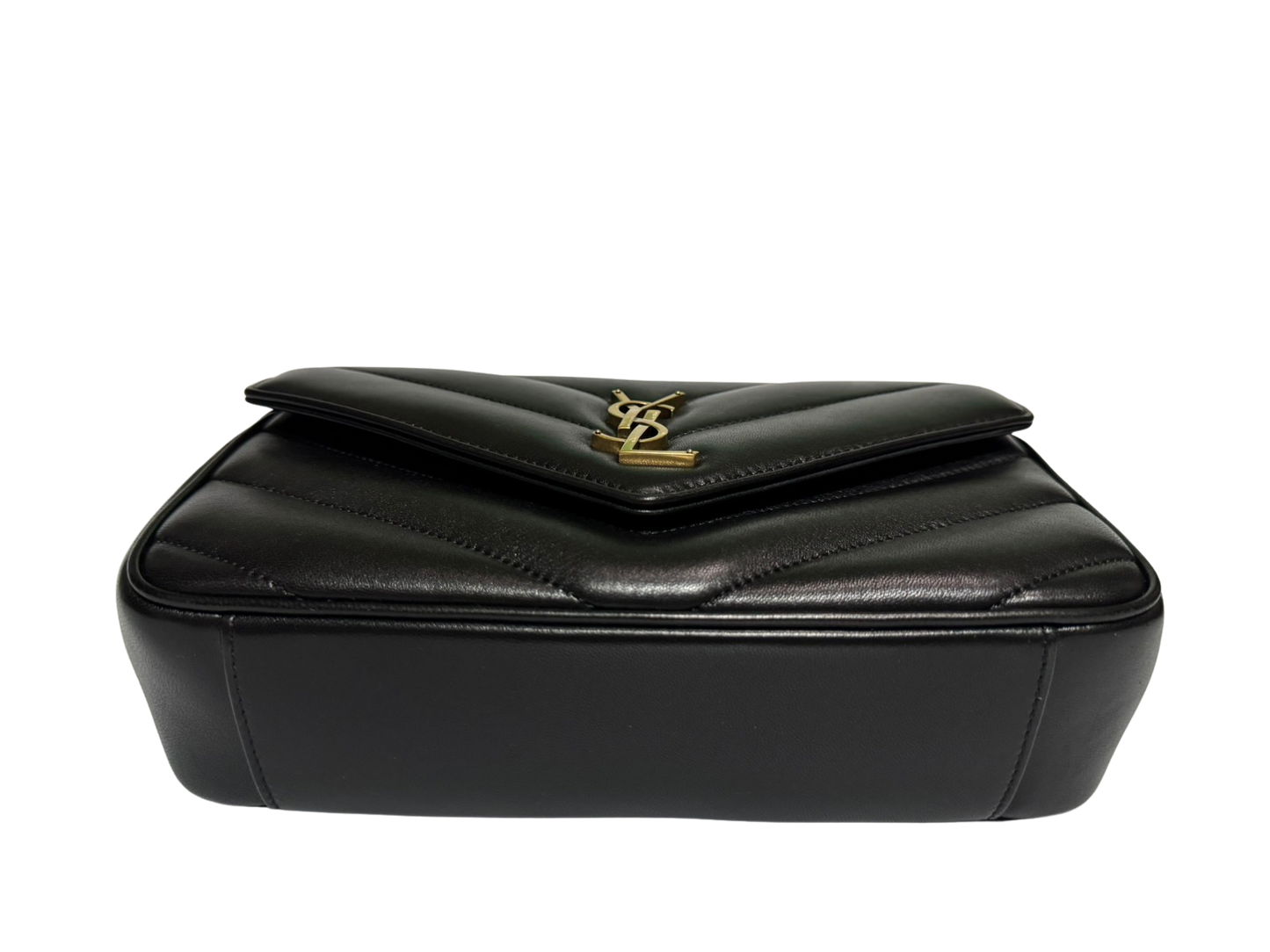 Yves Saint Laurent Loulou Small in Matelasse Lambskin (Noir)