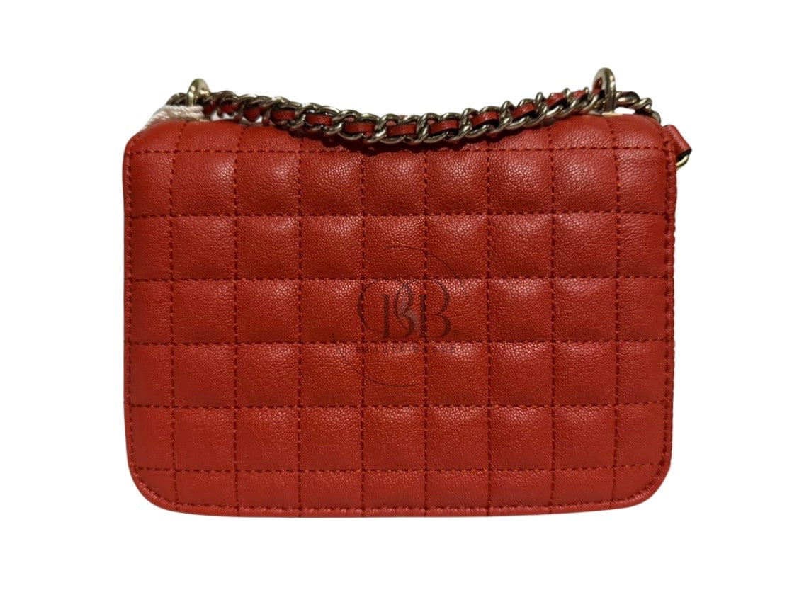 GUESS NADIRA MINI CONVERTIBLE CROSSBODY FLAP (CHILI/ORANGE)