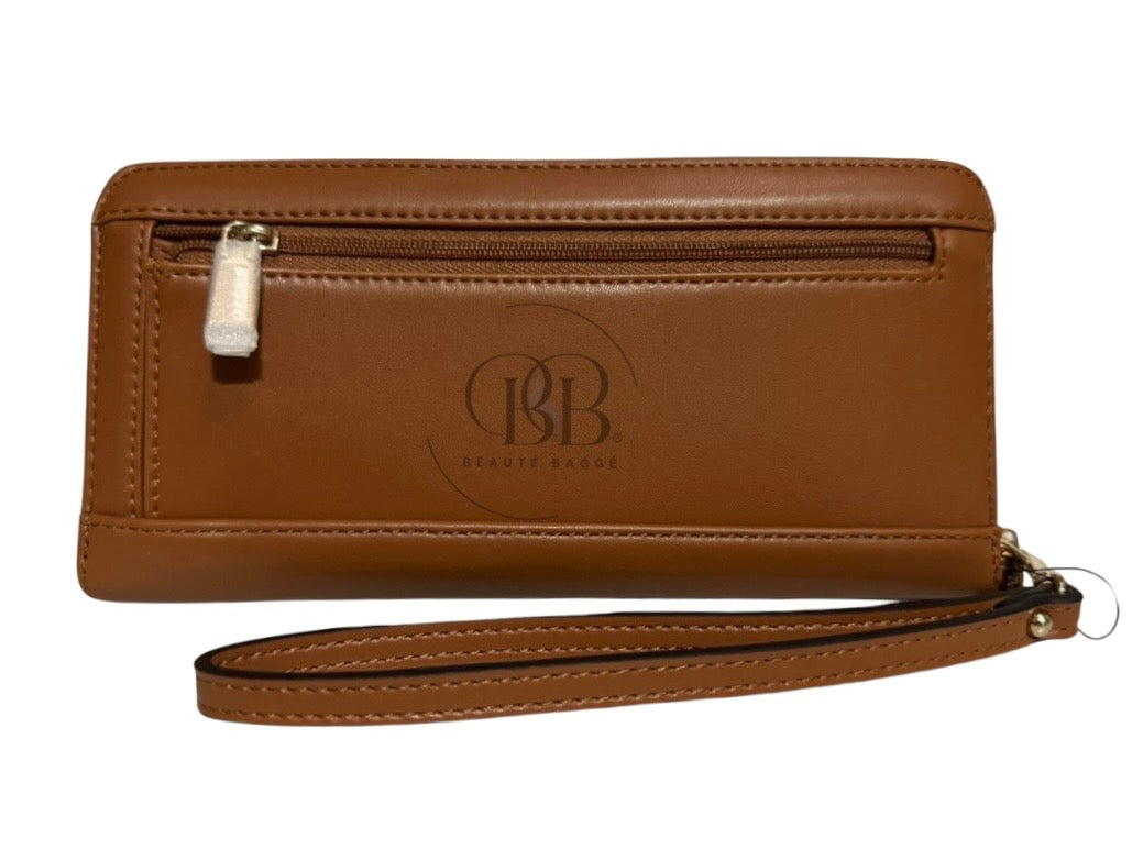 GUESS TATUM SLG LONG ZIP-AROUND WALLET (TOFFEE BROWN)