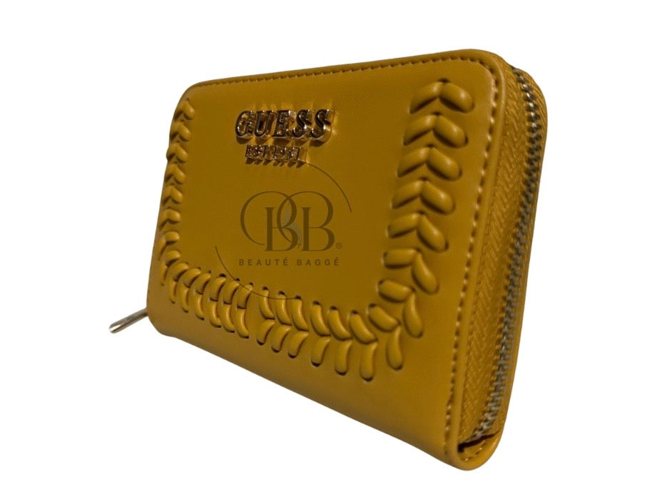 GUESS TATUM SLG SMALL ZIP-AROUND WALLET (MARIGOLD)