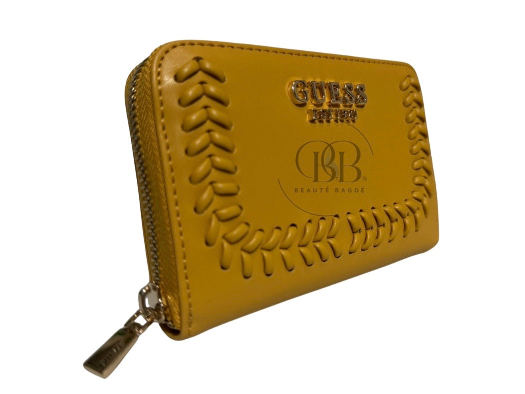 GUESS TATUM SLG SMALL ZIP-AROUND WALLET (MARIGOLD)