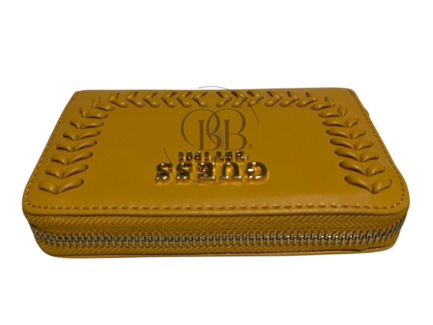 GUESS TATUM SLG SMALL ZIP-AROUND WALLET (MARIGOLD)