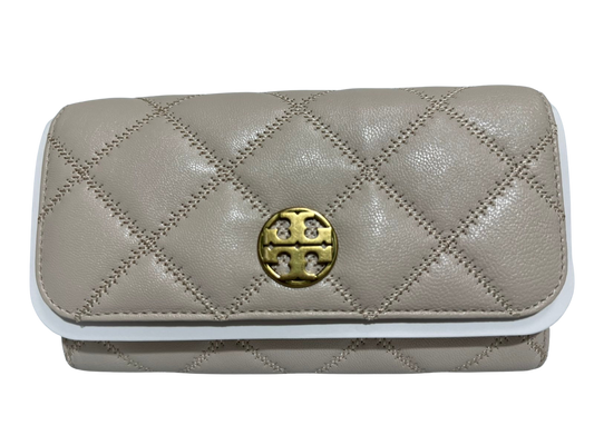 Tory Burch Willa Small Leather Chain Wallet Crossbody (Brie)
