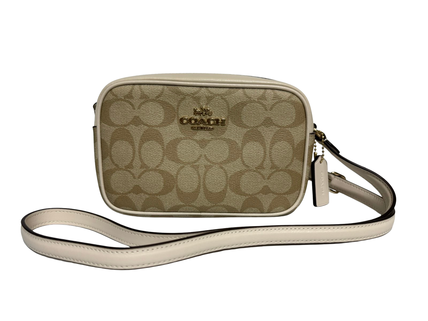 Coach Mini Jamie Camera Bag In Signature Canvas (Light Khaki Chalk)