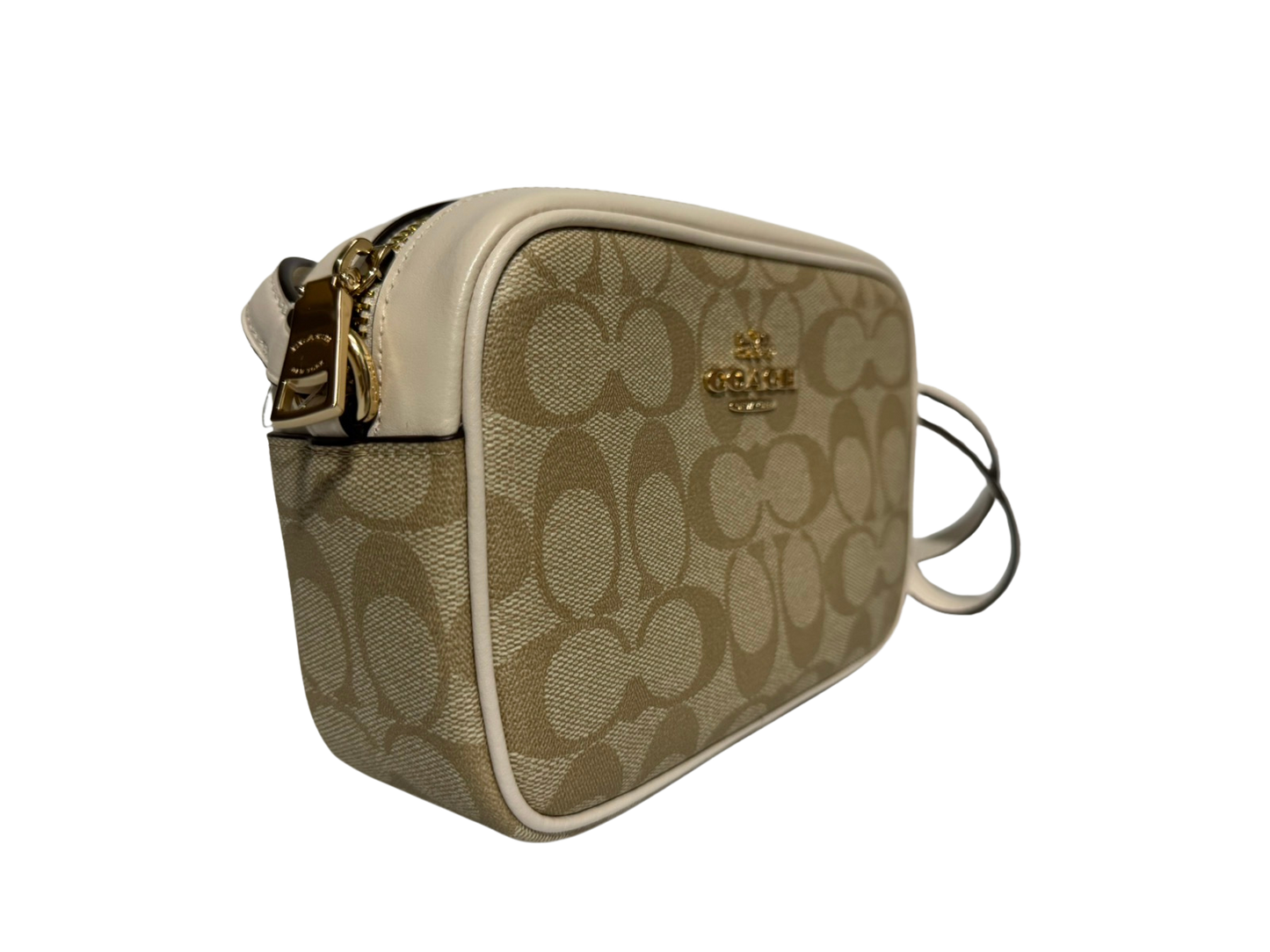 Coach Mini Jamie Camera Bag In Signature Canvas (Light Khaki Chalk)