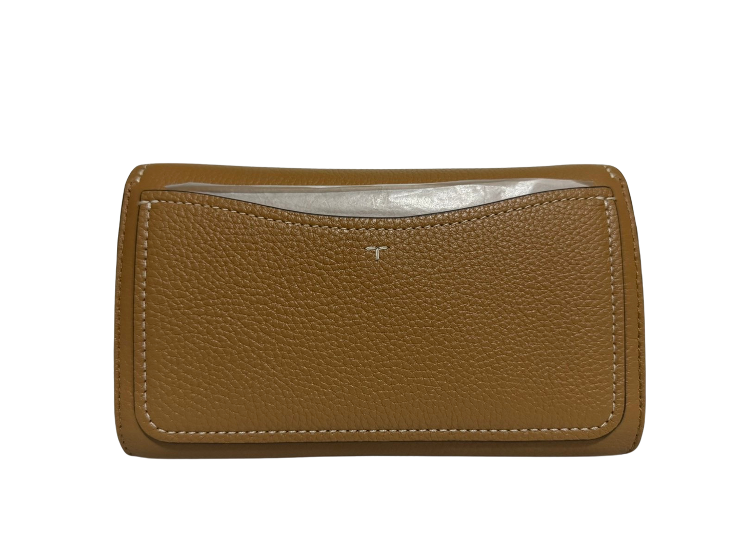 Tory Burch Thea Pebbled Leather Crossbody Bag with Flat Wallet (Tiramisu)