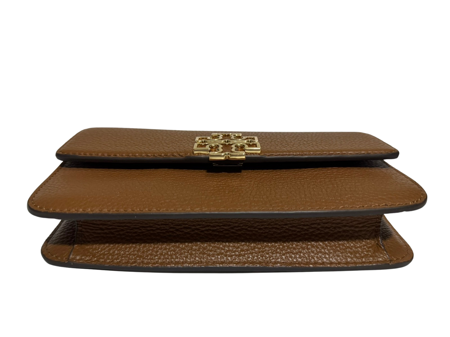 Tory Burch Britten Chain Wallet With Wristlet Leather Crossbody (Moose)