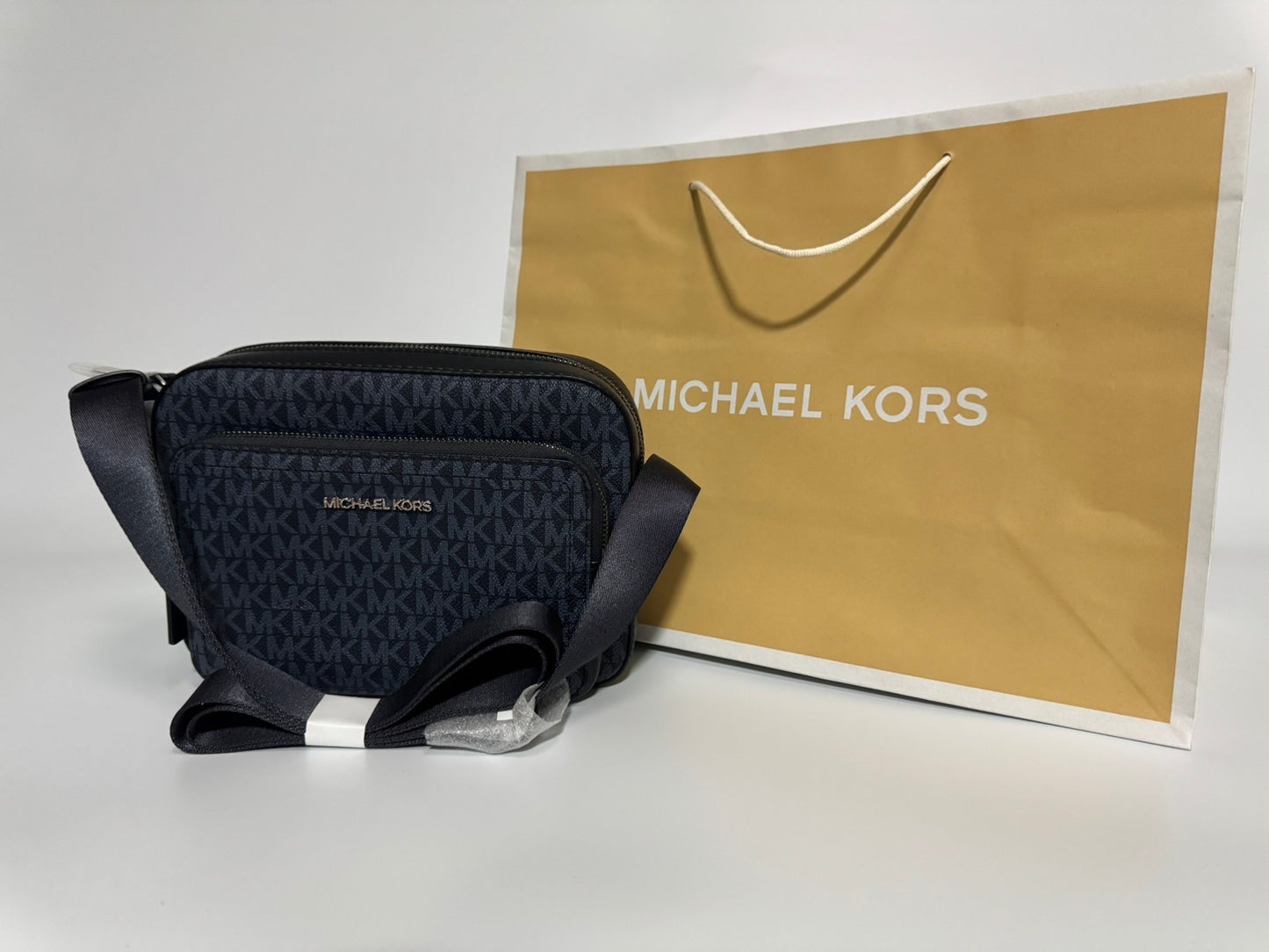 Michael Kors Cooper Signature Logo Utility Crossbody Bag (Pale Blue)