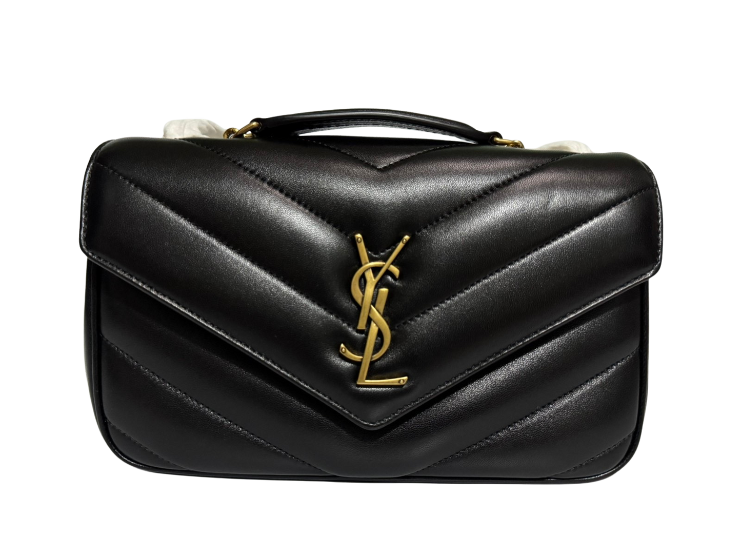 Yves Saint Laurent Loulou Small in Matelasse Lambskin (Noir)