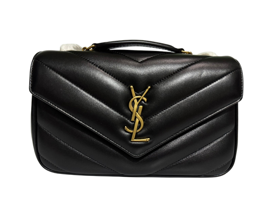 Yves Saint Laurent Loulou Small in Matelasse Lambskin (Noir)